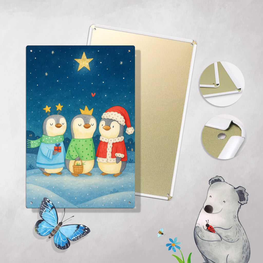 Metalowy szyld do malowania po numerach zimowy czas Święci Trzej Królowie Design Zima, Boże Narodzenie, dekoracje świąteczne, Mikołaj, Adwent, Wigilia, zimowy motyw