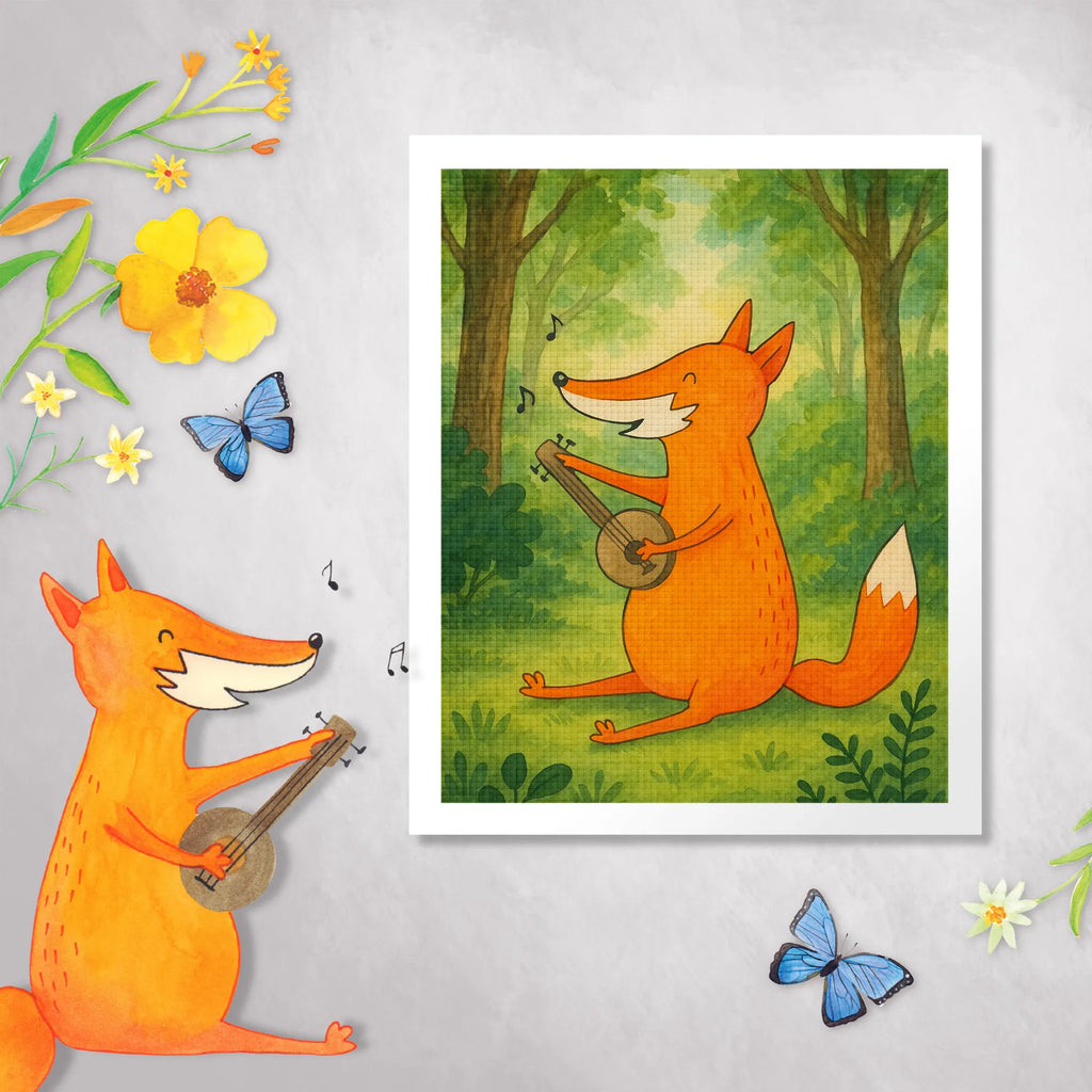 Obraz diamentowy Lis gitara Design Lis