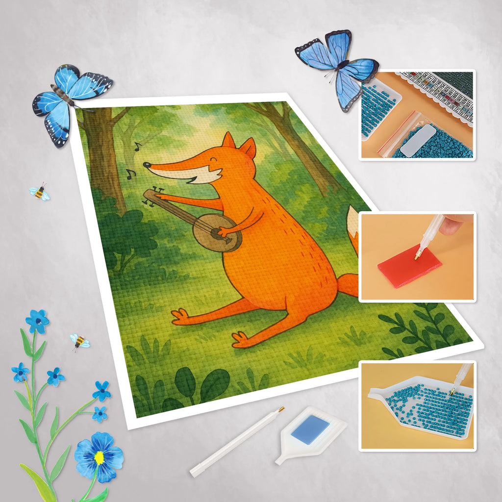 Obraz diamentowy Lis gitara Design Lis