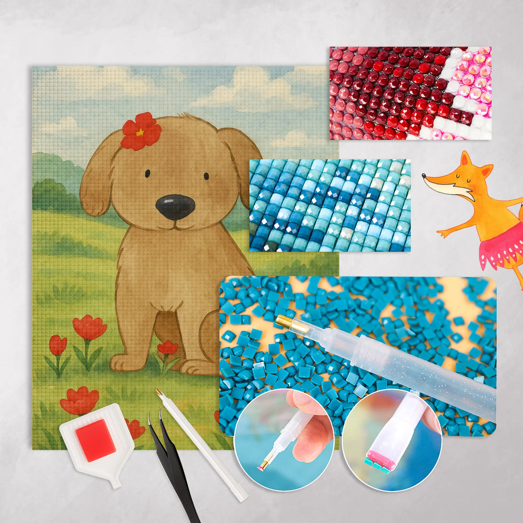 Diamond Painting Dog lady Design dog, mutt, hound, woof, dog mama, dog breed, love dogs, love for dogs, dog decorative items, bag with dog print, funny gifts for dog owners, what do you give a dog lover, Christmas gifts for dogs, gifts for dogs, dog sayings, love, dog owner, mistress, dog love, Dog, dogs, dog happiness