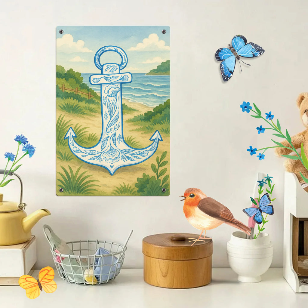 Malen nach Zahlen Metallschild Anker Blau Design Baseln, Künstler, DIY, Ausmalbild, Kunstwerk, Bastelidee, Kreativität, Malen nach Zahlen, Malen, Tiermotive, Gute Laune, lustige Sprüche, Tiere