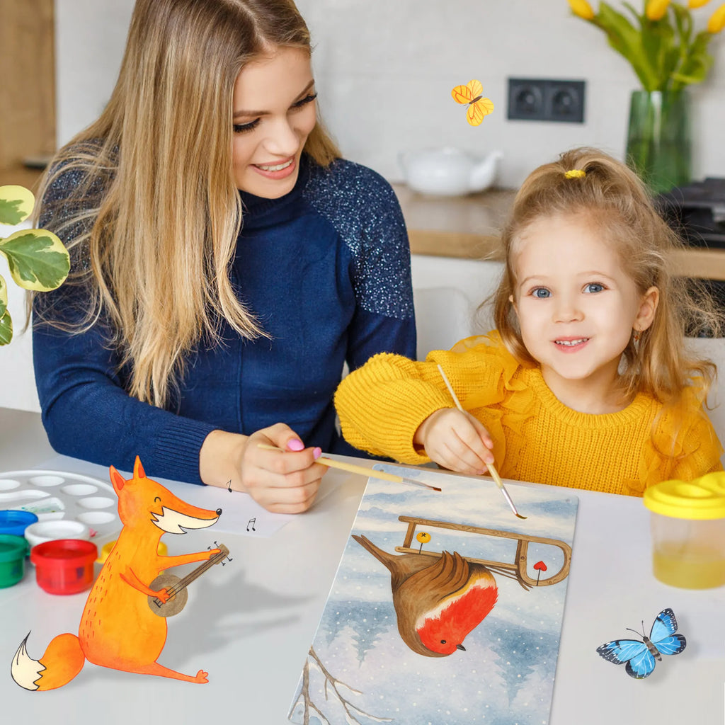 Paint by Numbers Metal Sign robin Sleds Design Winter, Christmas, Christmas time, snow, bird, sleigh