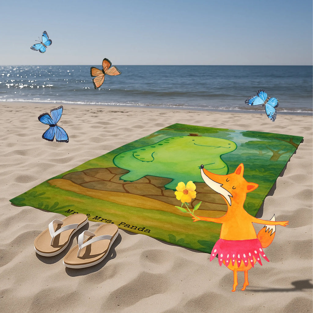 Badehandtuch Schildkröte Pause Design Duschtuch, Badetuch, Strandtuch, Saunatuch, Kinder Handtuch, Schildkröte, Achtsamkeit, Entschleunigen, achtsam