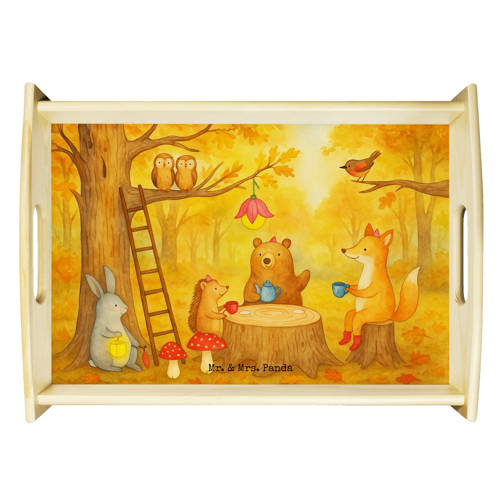 Serviertablett Waldtiere Picknick Design Serviertablett, Tablett, Holztablett, Küchentablett, Dekotablett, Frühstückstablett, Tiermotive, Gute Laune, lustige Sprüche, Tiere, Waldtiere, Picknick, Wald, Fuchs, Hase, Igel, Maus, Eichhörnchen