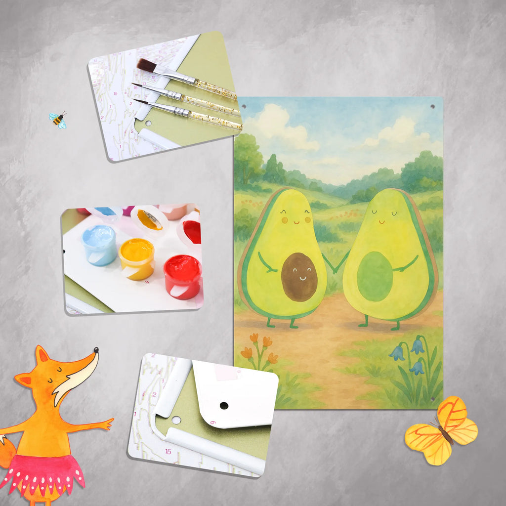Paint by Numbers Metal Sign avocado pair Design avocado, vegetables, avocuddle, family, children, pregnancy, baby party, wedding, avocados, love, baby shower, birth