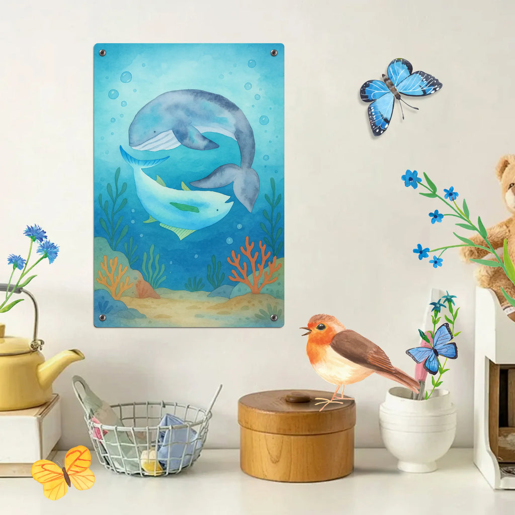 Paint by Numbers Metal Sign whale tuna Design small animals, cute, funny, cute animal motives, hand drawn, small world, funny sayings, good mood, happy, gifts, gift ideas, special gifts, animal lover, card, saying of the day, joke, saying funny, flat joke gift, whale, word joke funny, flat joke, choice, tuna