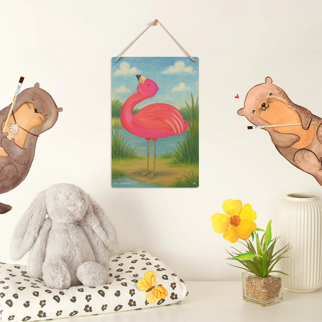 Metalowy szyld do malowania po numerach Flamingo Duma Design Flamingo