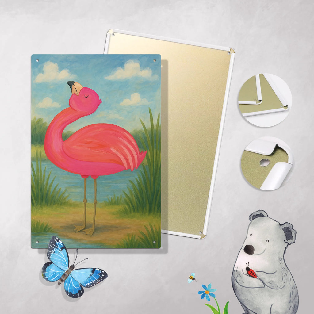 Metalowy szyld do malowania po numerach Flamingo Duma Design Flamingo