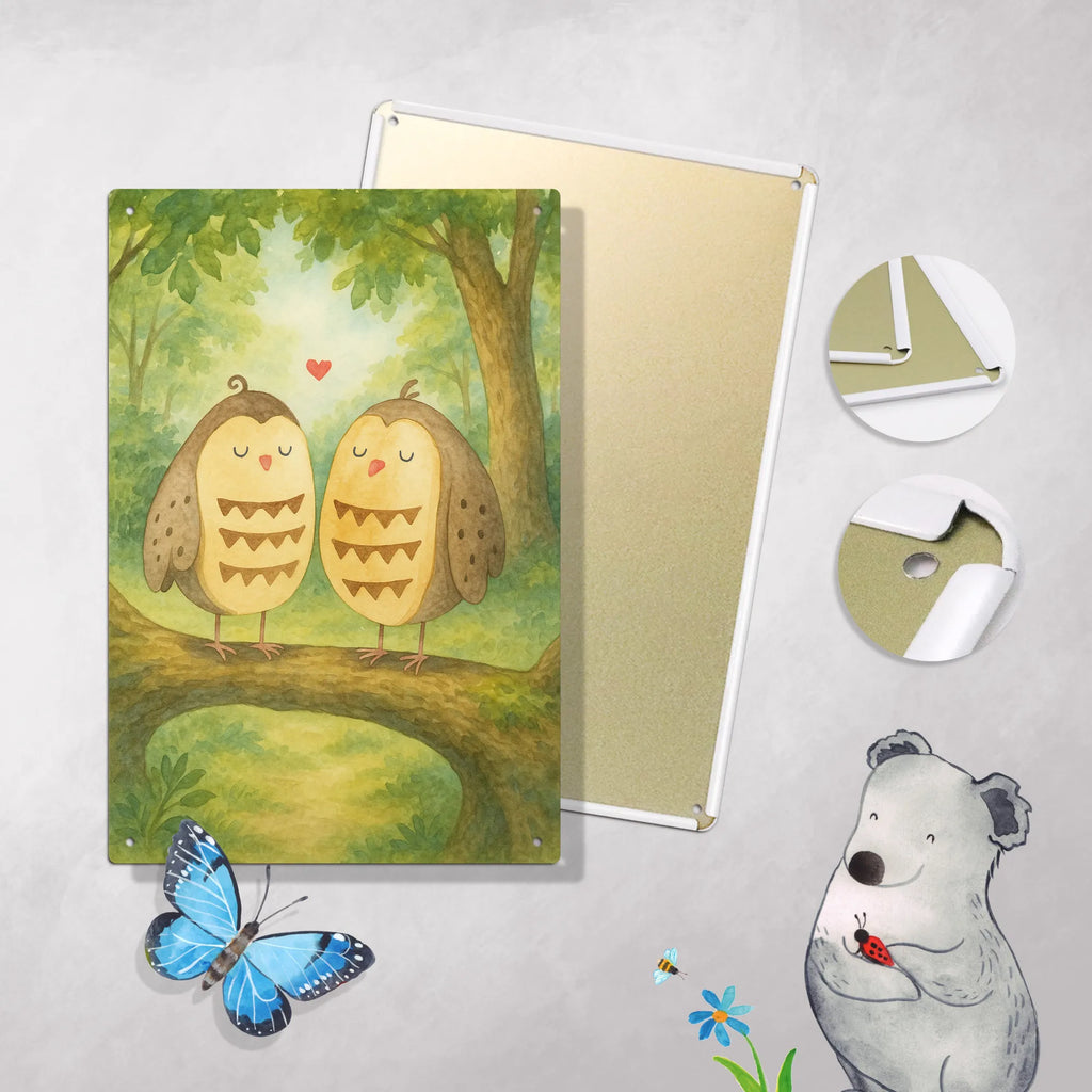 Metalowy szyld do malowania po numerach sowy miłość Design Sowa