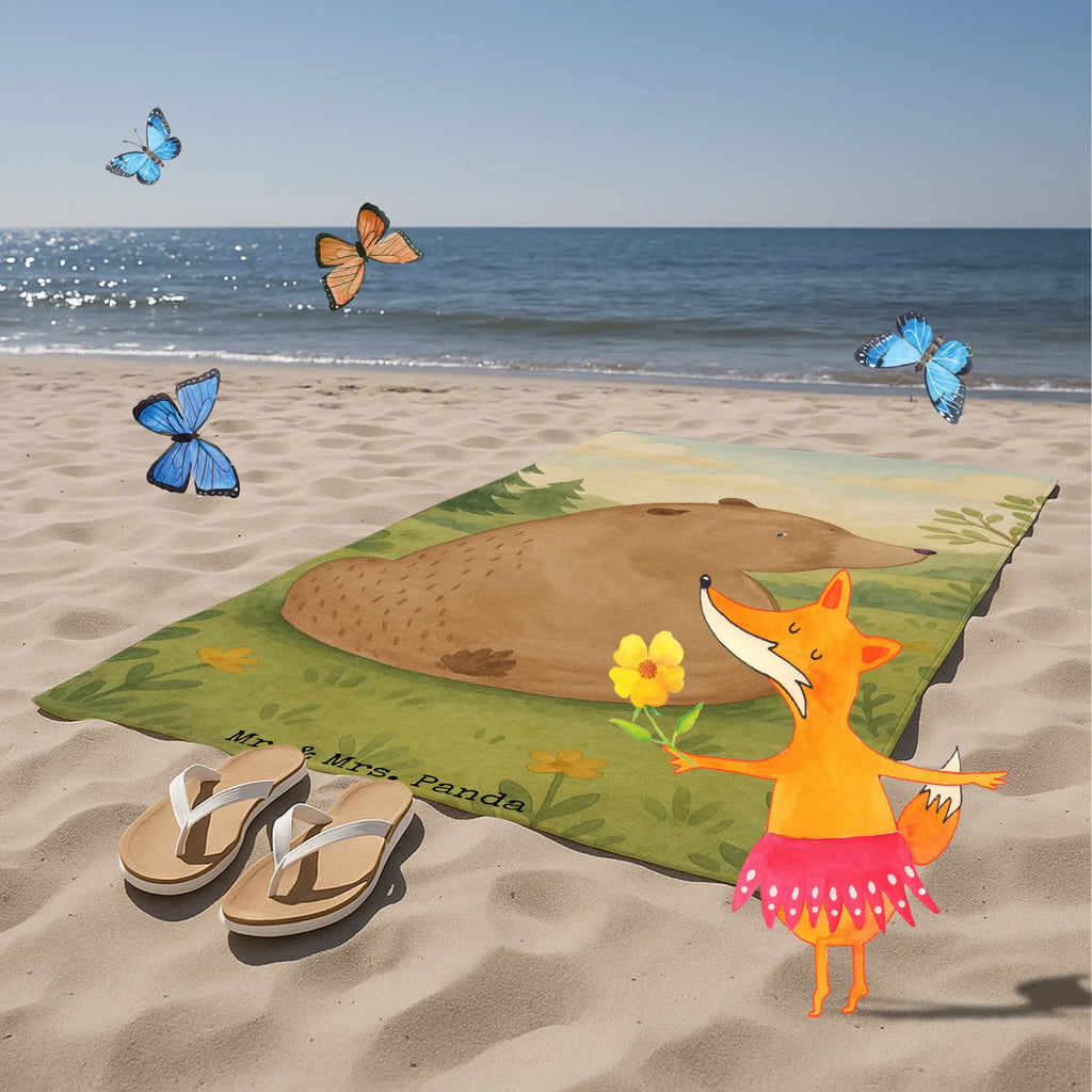 Badehandtuch Bär Schulterblick Design Duschtuch, Badetuch, Strandtuch, Saunatuch, Kinder Handtuch, Bär, Teddy, Teddybär, Selbstachtung, Weltansicht, Motivation, Bären, Bärenliebe, Weisheit