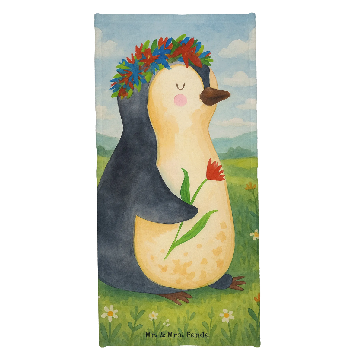 Badehandtuch Pinguin Blumen Design Kinder Handtuch, Saunatuch, Duschtuch, Badehandtuch, Duschhandtuch, Reisehandtuch, Gästehandtuch, Sport Handtuch, Badetuch Kinder, Frottier, Badetuch, Strandtuch, Pinguin, Lebenslust, Universum, Leben, Motivation, Lebensziele, Geschenkidee, Blumenkranz, Ziele, Liebeskummer, Pinguine, Wünsche