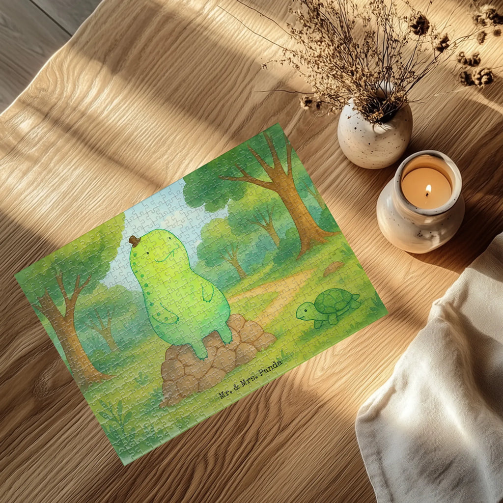 Puzzle Schildkröte Pause Design Puzzle, Schildkröte, Achtsamkeit, Entschleunigen, achtsam