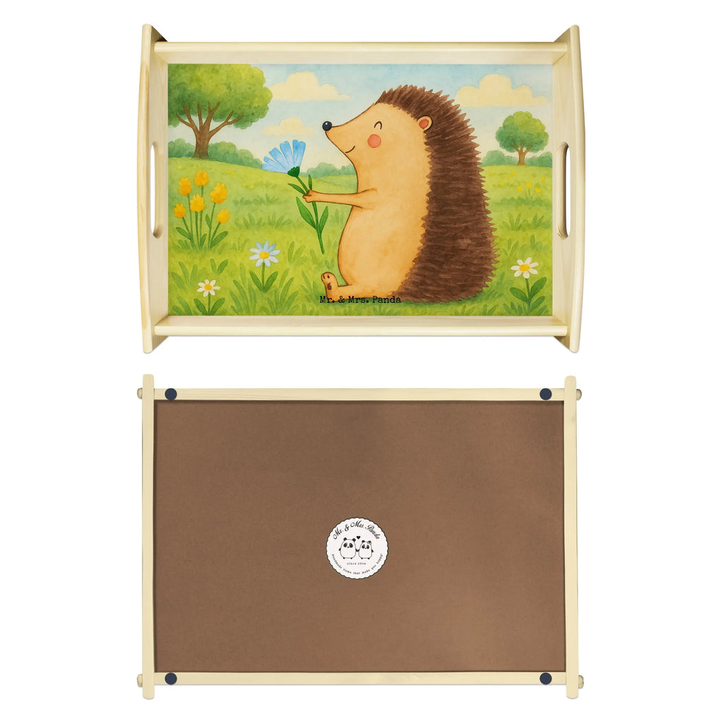 Serviertablett Igel Blumen Design Serviertablett, Tablett, Holztablett, Küchentablett, Dekotablett, Frühstückstablett, Tiermotive, Gute Laune, lustige Sprüche, Tiere, Igel, Gute Besserung, Genesungswünsche, Krankheit, Krankenhaus, krank, Besuch