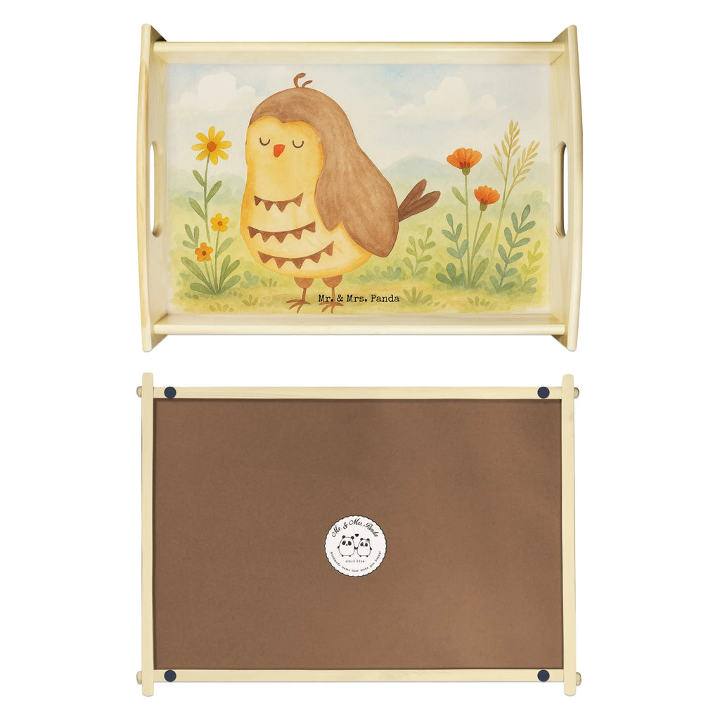 Serviertablett Eule Zufrieden Design Serviertablett, Tablett, Holztablett, Küchentablett, Dekotablett, Frühstückstablett, Eule, Eule Spruch, Eule deko, Owl, Liebe Spruch, Romantisch, Wortspiel lustig, Spruch schön, Geschenk Hochzeitstag