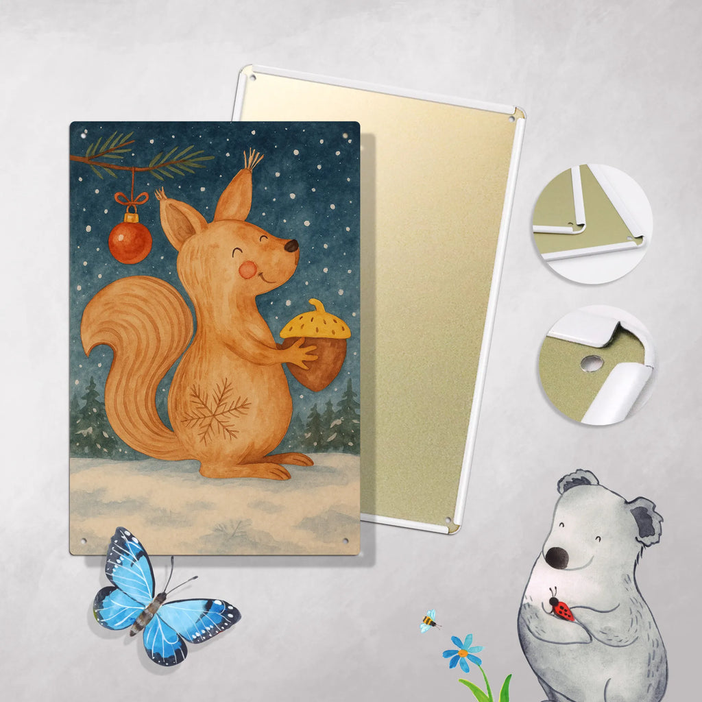 Paint by Numbers Metal Sign Squirrel Christmas Design Winter, Christmas, Christmas time, snow, Merry Christmas, New Year, Bird, Xmas, Happy New Year, Christmas Greeting, Christmas Theme