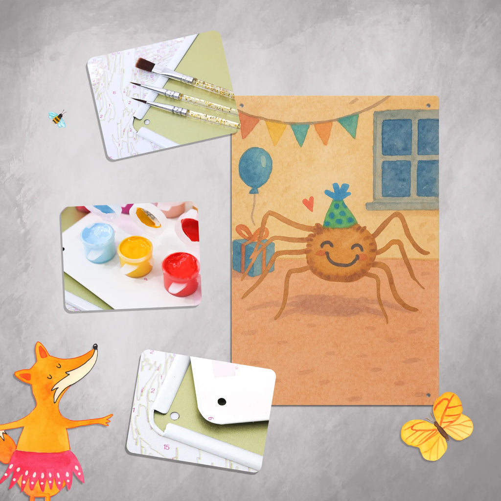 Malen nach Zahlen Metallschild Spinne Agathe Party Design Künstler, Kreativität, Malen nach Zahlen, Bastelidee, Kunstwerk, DIY, Ausmalbild, Malen, Baseln, Spinne Agathe, Spinne, Agathe, Videos, Merchandise, Selbstliebe, Motivation, Wunder, Glück