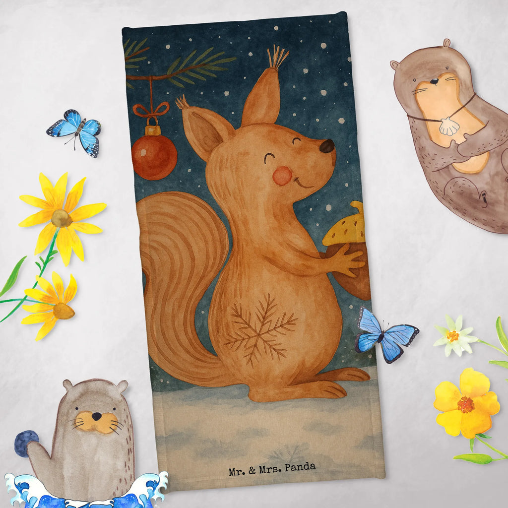 Badehandtuch Eichhörnchen Weihnachten Design Duschtuch, Badetuch, Strandtuch, Saunatuch, Kinder Handtuch, Winter, Weihnachten, Weihnachtsdeko, Nikolaus, Advent, Heiligabend, Wintermotiv, Frohe Weihnachten, Frohes neues Jahr, Guten Rutsch, Weihnachtsmotiv, Weihnachtsgruß, Neujahr, Vogel