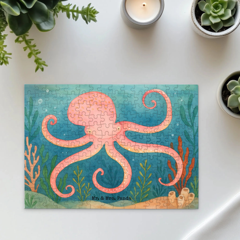 Puzzle Tintenfisch Design Puzzle, Tiermotive, Gute Laune, lustige Sprüche, Tiere, Meer, Meerestier, Krake, Tintenfisch, Arme, Wasser, Ozean