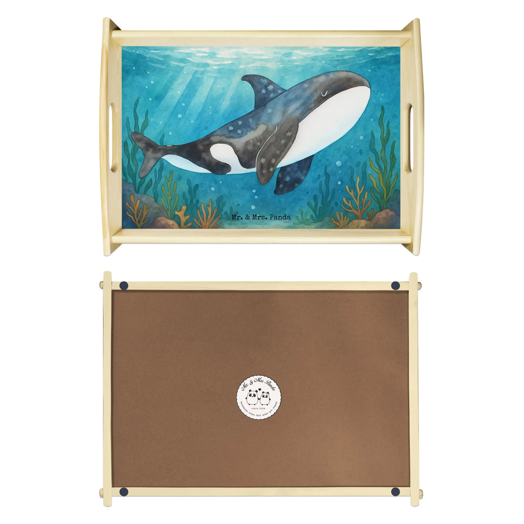 Serviertablett Orca Design Serviertablett, Tablett, Holztablett, Küchentablett, Dekotablett, Frühstückstablett, Meerestiere, Meer, Urlaub, Orca, Orcas, Killerwal, Wal, Möglichkeiten, Büro, Arbeit, Motivation, Selbstliebe, Neustart, Startup