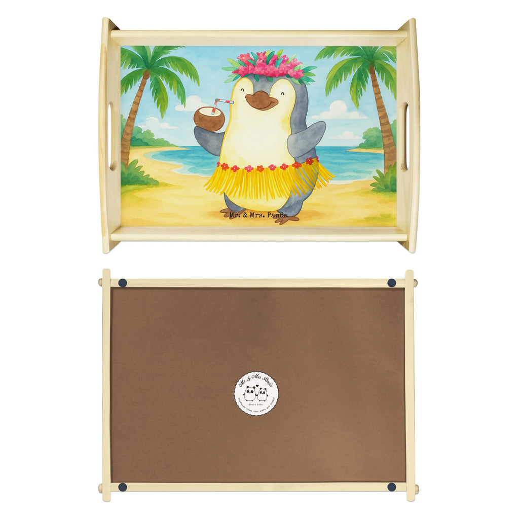 Serviertablett Pinguin Kokosnuss Design Serviertablett, Tablett, Holztablett, Küchentablett, Dekotablett, Frühstückstablett, Pinguin, Aloha, Hawaii, Urlaub, Kokosnuss, Pinguine