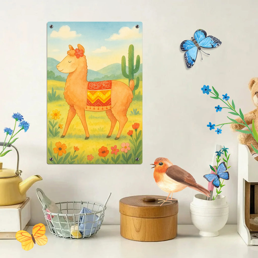 Malen nach Zahlen Metallschild Alpaka Stolz Design Kunstwerk, Baseln, DIY, Malen, Künstler, Bastelidee, Kreativität, Ausmalbild, Malen nach Zahlen, Alpaka, Lama