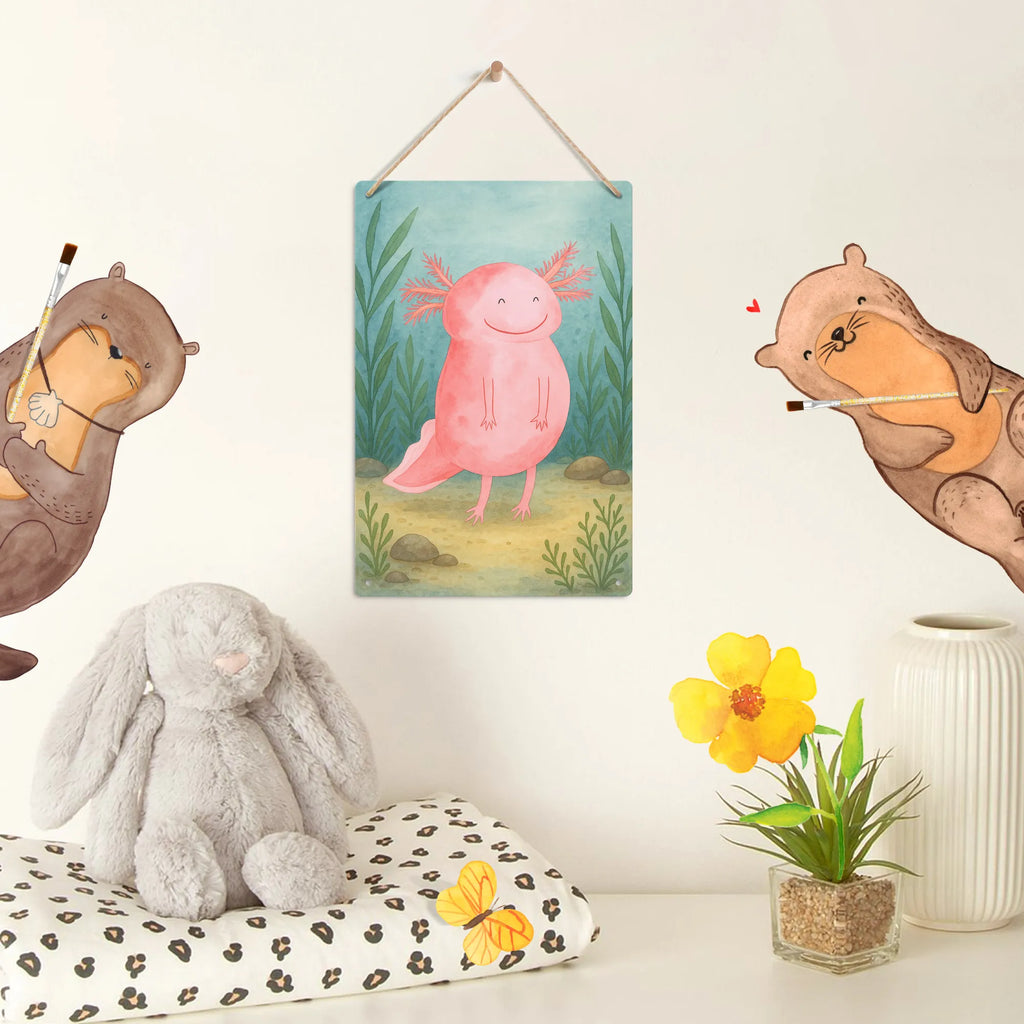 Malen nach Zahlen Metallschild Axolotl Glücklich Design Ausmalbild, Bastelidee, Künstler, Kreativität, DIY, Baseln, Malen nach Zahlen, Kunstwerk, Malen, Axolotl, Molch, Schwanzlurch, gute Laune, Lurche, Axolot, Motivation, Lurch