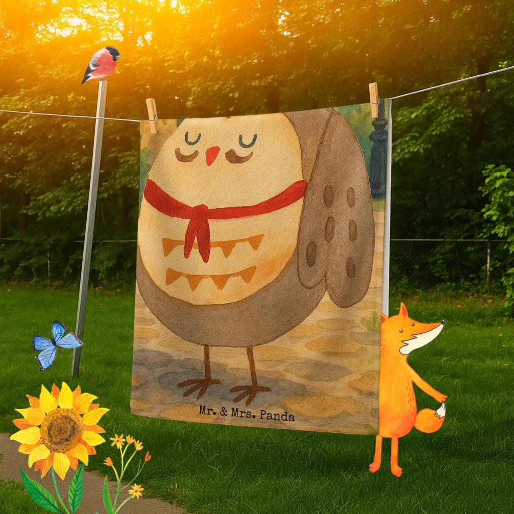 Badehandtuch Eule Frankreich Design Duschtuch, Badetuch, Strandtuch, Saunatuch, Kinder Handtuch, Eule, Eulen, Eule Deko, Owl, hibou, La vie est belle, das Leben ist schön, Spruch schön, Spruch Französisch, Frankreich