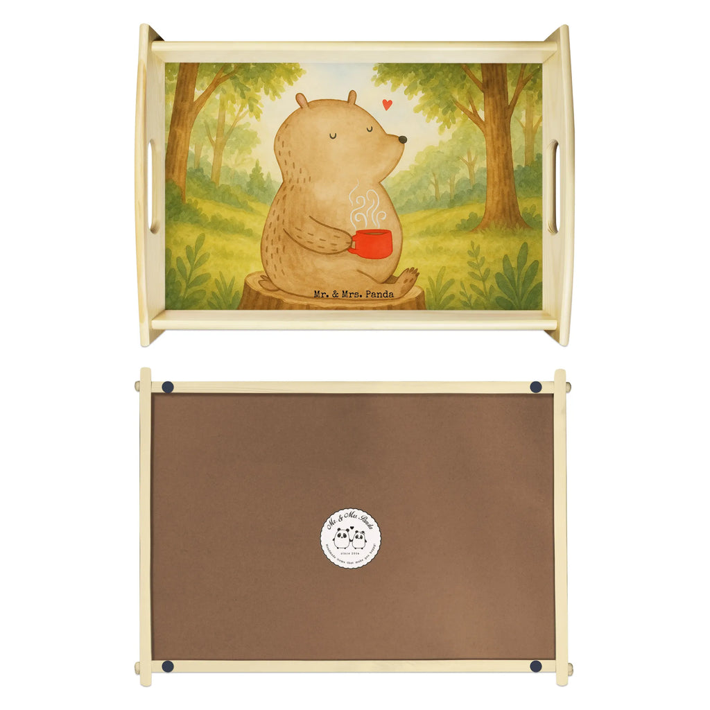 Serviertablett Bär Kaffee Design Serviertablett, Tablett, Holztablett, Küchentablett, Dekotablett, Frühstückstablett, Bär, Teddy, Teddybär, Kaffee, Coffee, Bären, guten Morgen, Morgenroutine, Welt erobern, Welt retten, Motivation