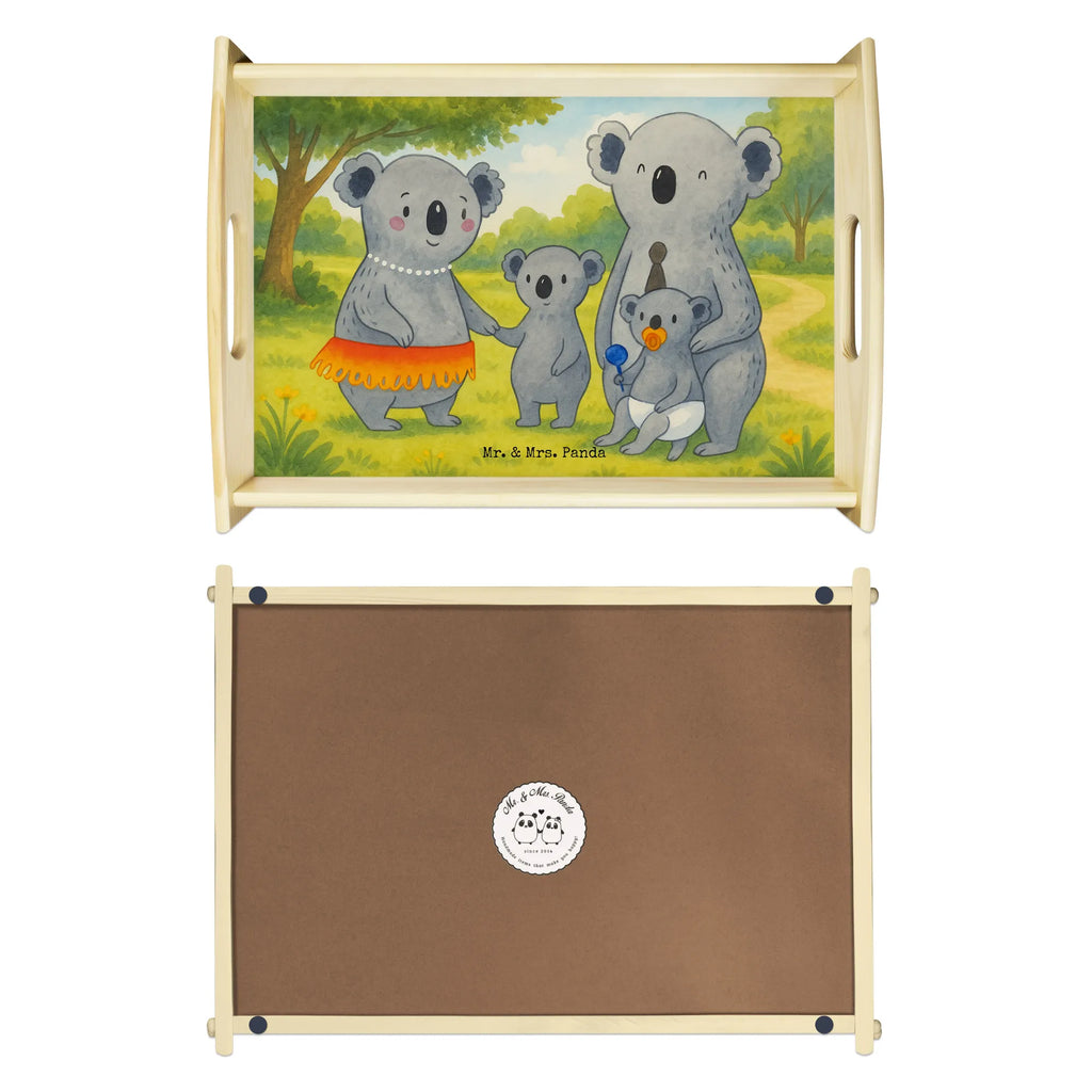 Serviertablett Koala Familie Design Serviertablett, Tablett, Holztablett, Küchentablett, Dekotablett, Frühstückstablett, Familie, Vatertag, Muttertag, Bruder, Schwester, Mama, Papa, Oma, Opa, Koala, Koalas, Family, Kinder, Geschwister, Familienleben