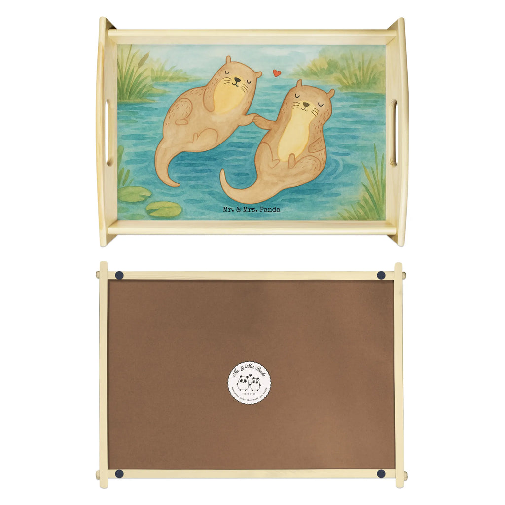 Serviertablett Otter Hände halten Design Serviertablett, Tablett, Holztablett, Küchentablett, Dekotablett, Frühstückstablett, Otter, Fischotter, Seeotter, Otter Seeotter See Otter