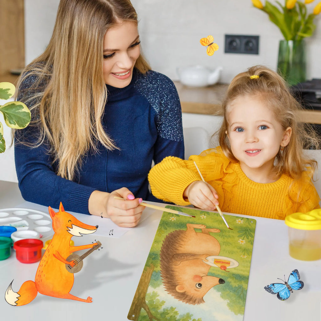 Metalowy szyld do malowania po numerach jeż kawałek ciasta Design Motywy zwierzęce, dobra energia, zabawne powiedzonka, zwierzęta