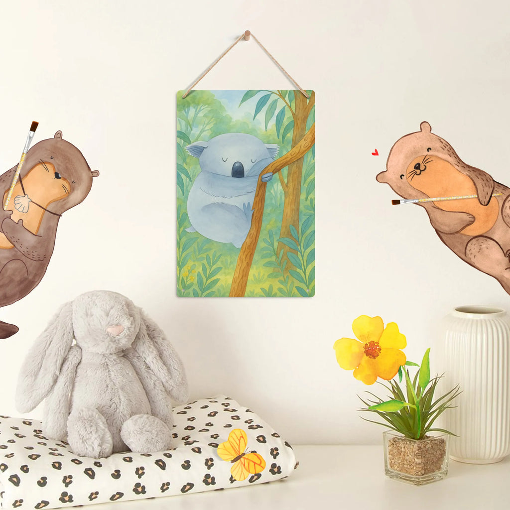 Paint by Numbers Metal Sign koala Design small animals, cute, funny, cute animal motives, hand drawn, small world, funny sayings, good mood, happy, gifts, gift ideas, special gifts, animal lover, card, dreamland, sleeping, dream, bear, Koala, koala bear, bedroom