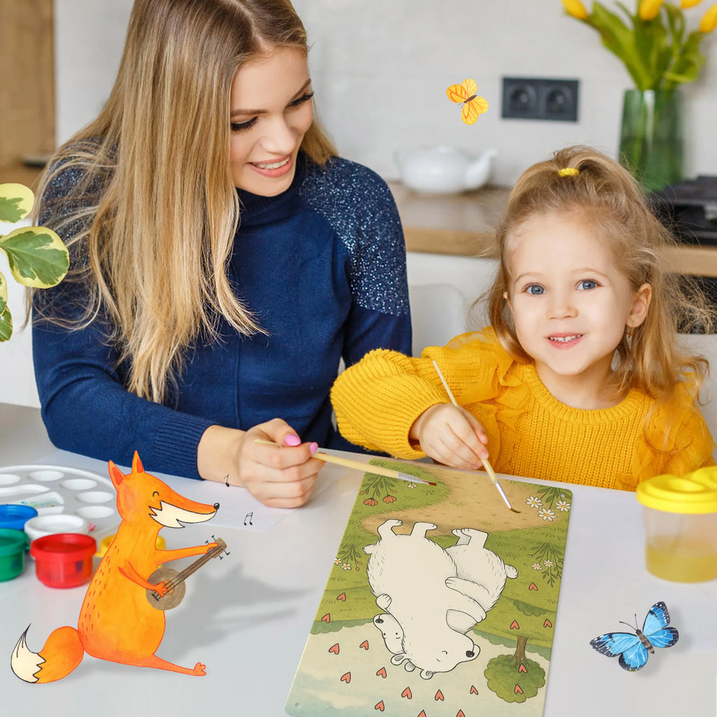 Metalowy szyld do malowania po numerach Niedźwiedź polarny obejmować Design Motywy zwierzęce, dobra energia, zabawne powiedzonka, zwierzęta