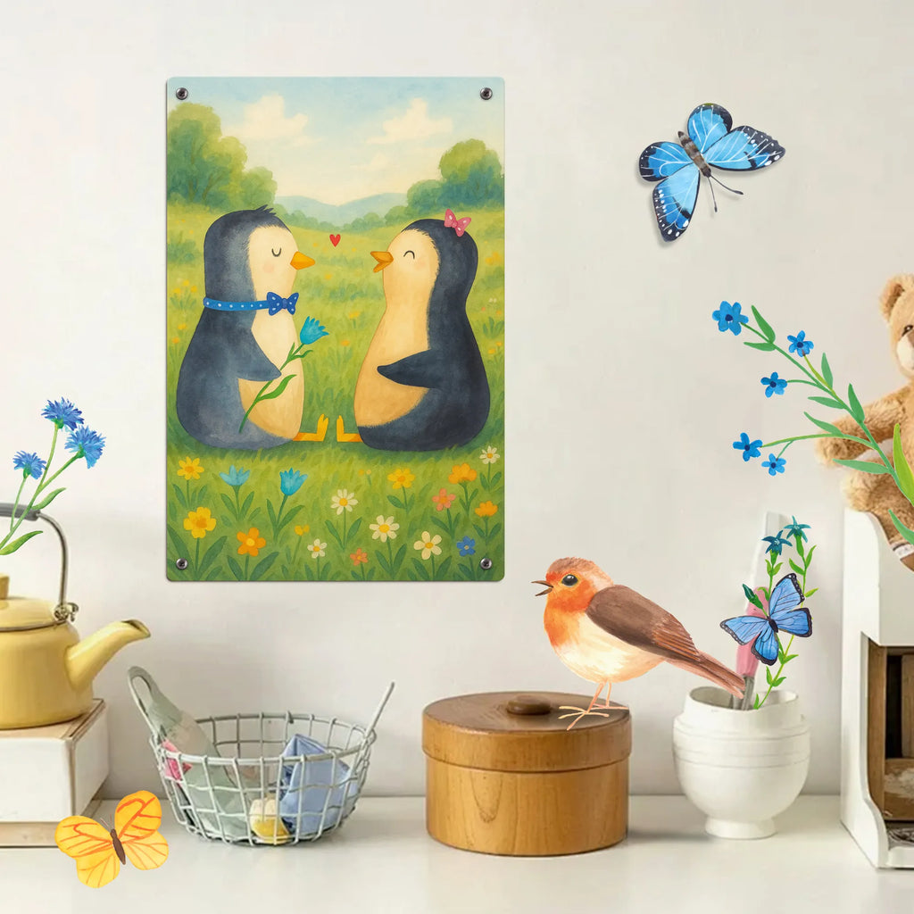 Paint by Numbers Metal Sign Penguin pair Design Penguin, North Pole, Winter, Penguins, engagement, penguin, dream couple, love gift, love, proof of love, penguins, lovers, anniversary, great love, wedding gift, wedding, wedding day