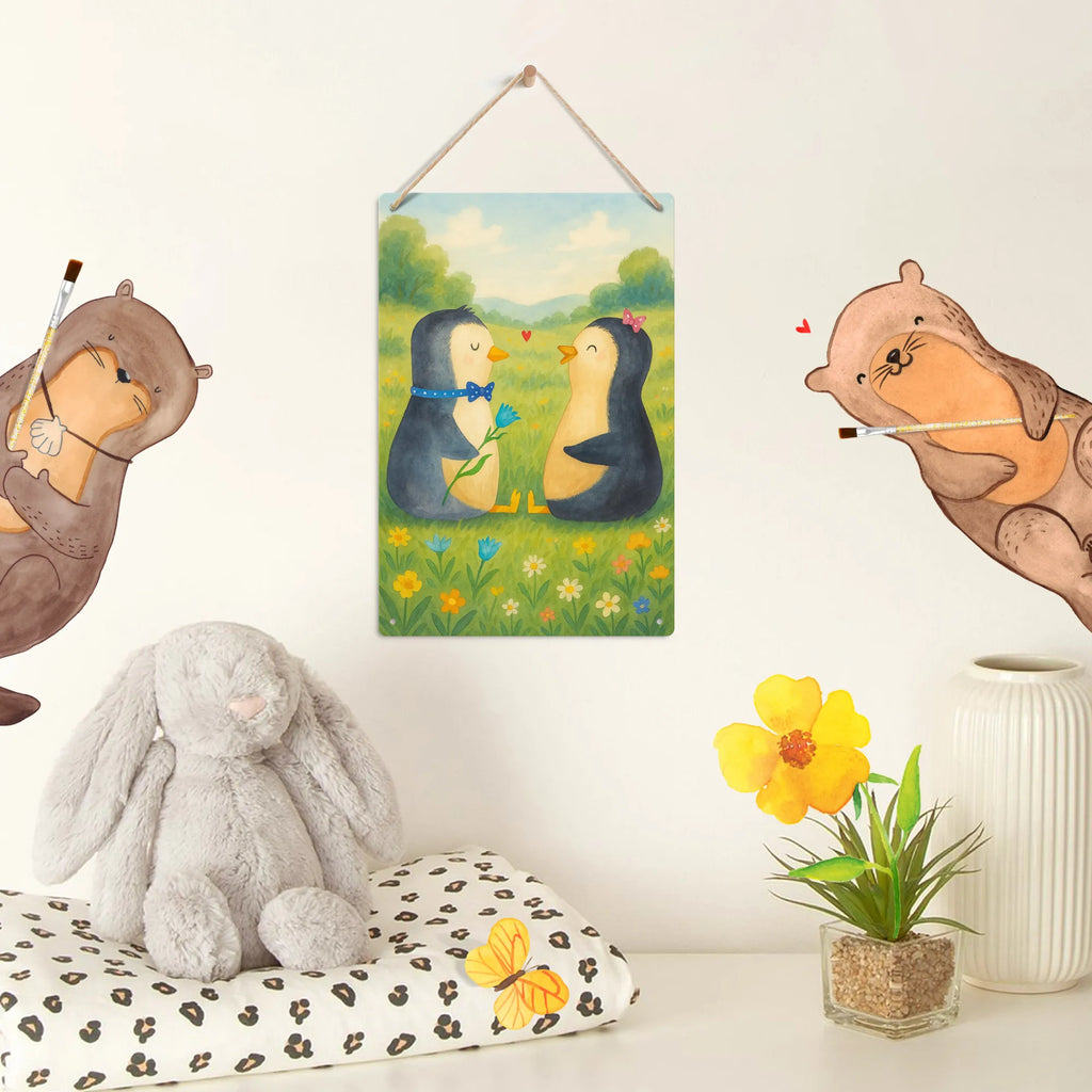 Paint by Numbers Metal Sign Penguin pair Design Penguin, North Pole, Winter, Penguins, engagement, penguin, dream couple, love gift, love, proof of love, penguins, lovers, anniversary, great love, wedding gift, wedding, wedding day