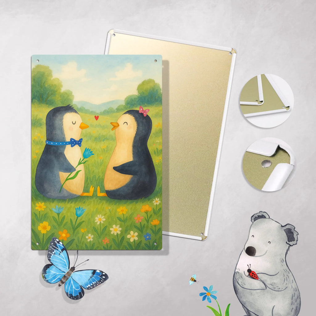 Paint by Numbers Metal Sign Penguin pair Design Penguin, North Pole, Winter, Penguins, engagement, penguin, dream couple, love gift, love, proof of love, penguins, lovers, anniversary, great love, wedding gift, wedding, wedding day