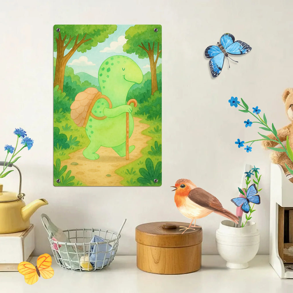 Paint by Numbers Metal Sign tortoise walker Design turtle, tortoise, reptile, ancient creature, cute, sweet, gift, gift ideas, birthday gift, illustrated, funny, turtle gift items, funny turtle gifts, pet turtles, mom, best friend, sister or daughter, turtle lover, new beginning, motivational slogan, motivation, turtles