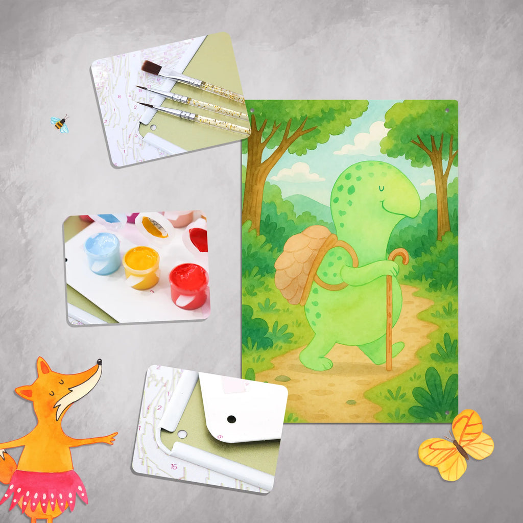 Paint by Numbers Metal Sign tortoise walker Design turtle, tortoise, reptile, ancient creature, cute, sweet, gift, gift ideas, birthday gift, illustrated, funny, turtle gift items, funny turtle gifts, pet turtles, mom, best friend, sister or daughter, turtle lover, new beginning, motivational slogan, motivation, turtles