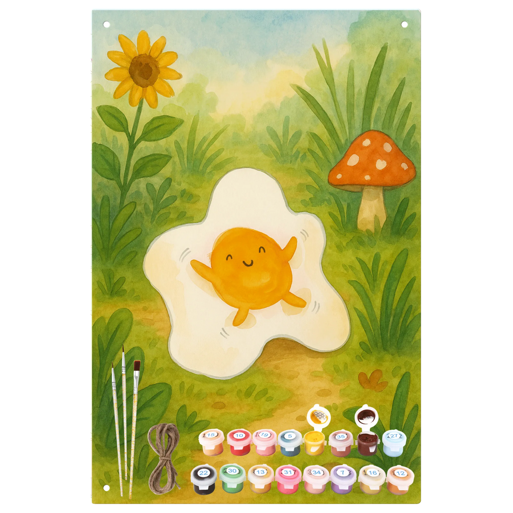 Malen nach Zahlen Metallschild Spiegelei Ei Design DIY, Kunstwerk, Malen, Malen nach Zahlen, Baseln, Bastelidee, Kreativität, Künstler, Ausmalbild, Tiermotive, Gute Laune, lustige Sprüche, Tiere, Tag, Ei, Liebe, Spiegelei, Schön, Glücklich