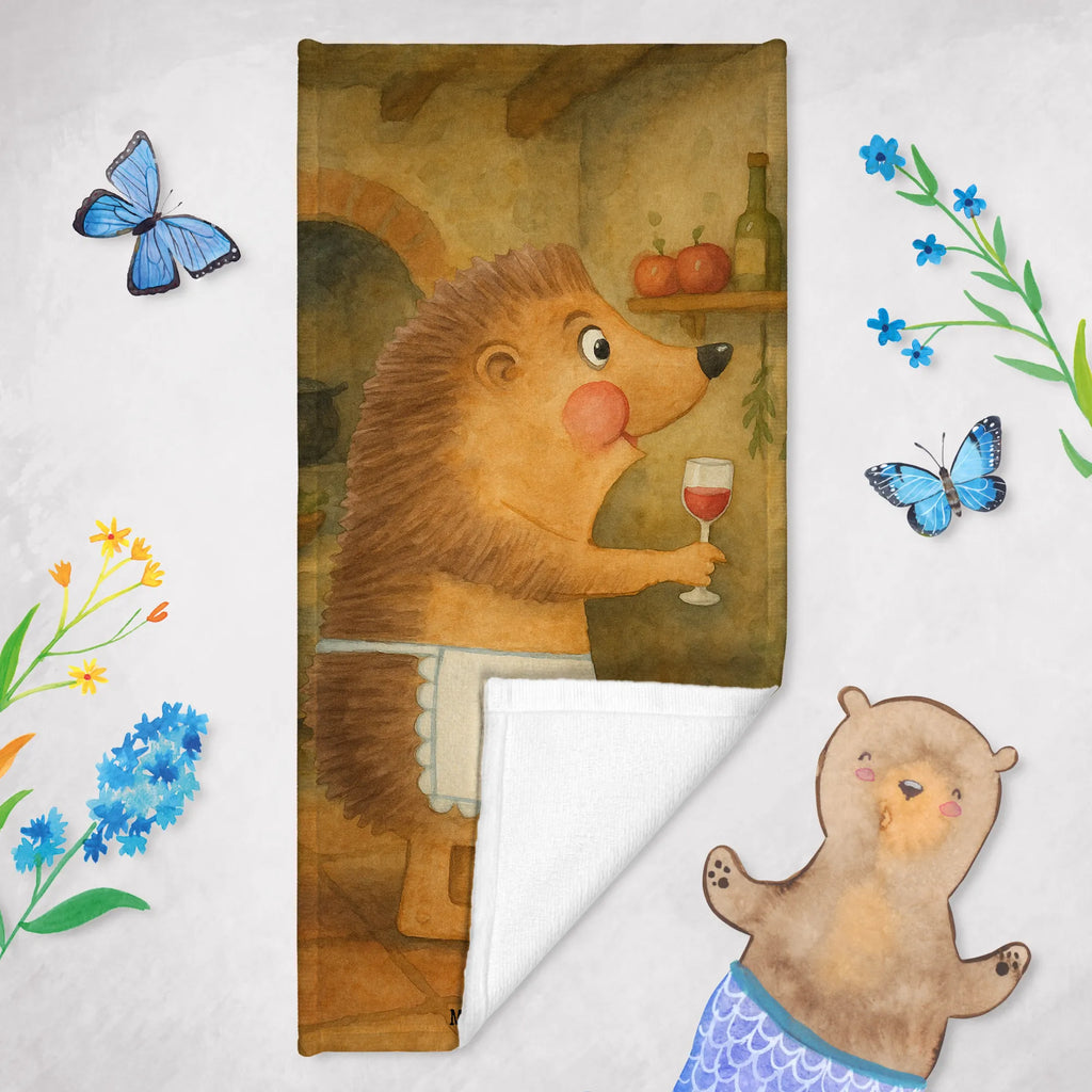 Badehandtuch Igel Wein Design Duschtuch, Badetuch, Strandtuch, Saunatuch, Kinder Handtuch, Tiermotive, Gute Laune, lustige Sprüche, Tiere, Wein Spruch, Igel, Geschenk Weintrinker, Geschenk Weinliebhaber, Wein Deko, Weinglas, Rotwein, Weißwein, Wein trinken