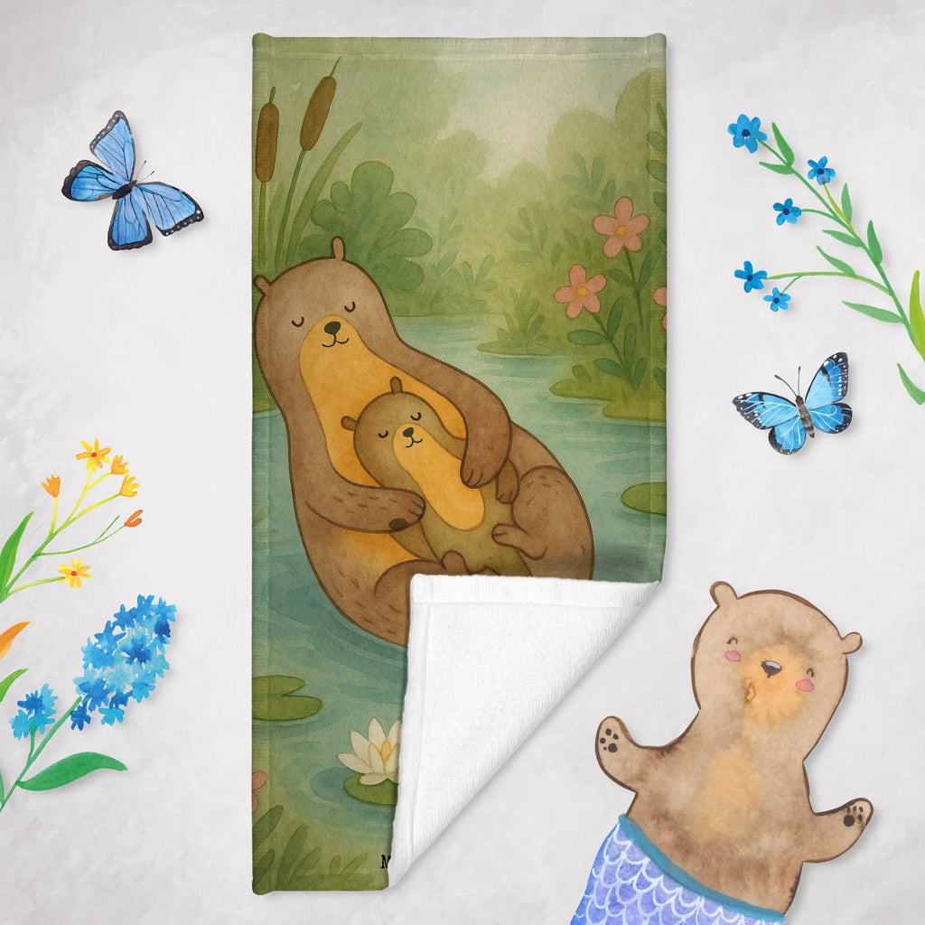 Badehandtuch Otter Kind Design Duschtuch, Badetuch, Strandtuch, Saunatuch, Kinder Handtuch, Otter, Fischotter, Seeotter, Otter Seeotter See Otter