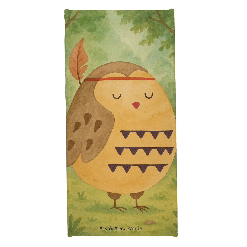 Badehandtuch Eule Federschmuck Design Duschtuch, Badetuch, Strandtuch, Saunatuch, Kinder Handtuch, Eule, Eule Deko, Owl, Das Leben ist ein Abenteuer, Reisespruch, Federschmuck, Dekoration