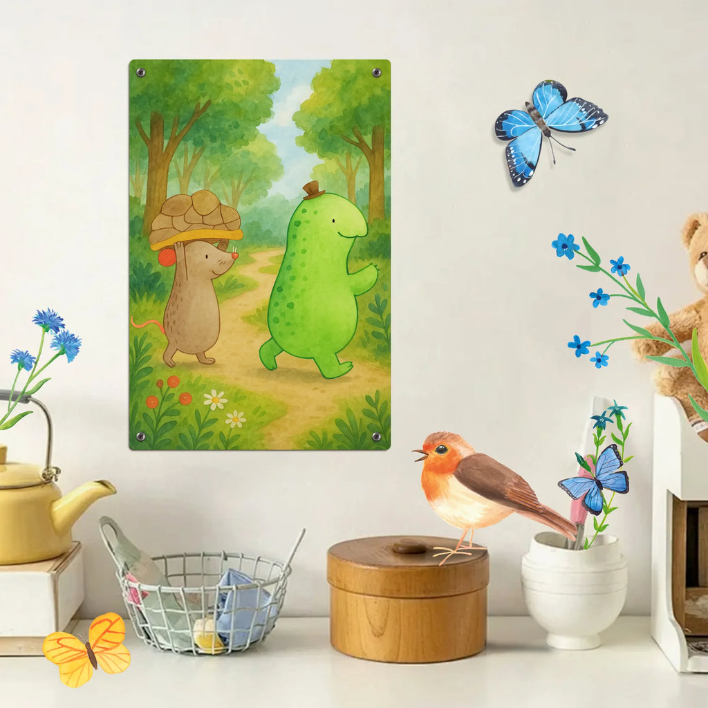 Metalowy szyld do malowania po numerach żółw mysz Design Skałka