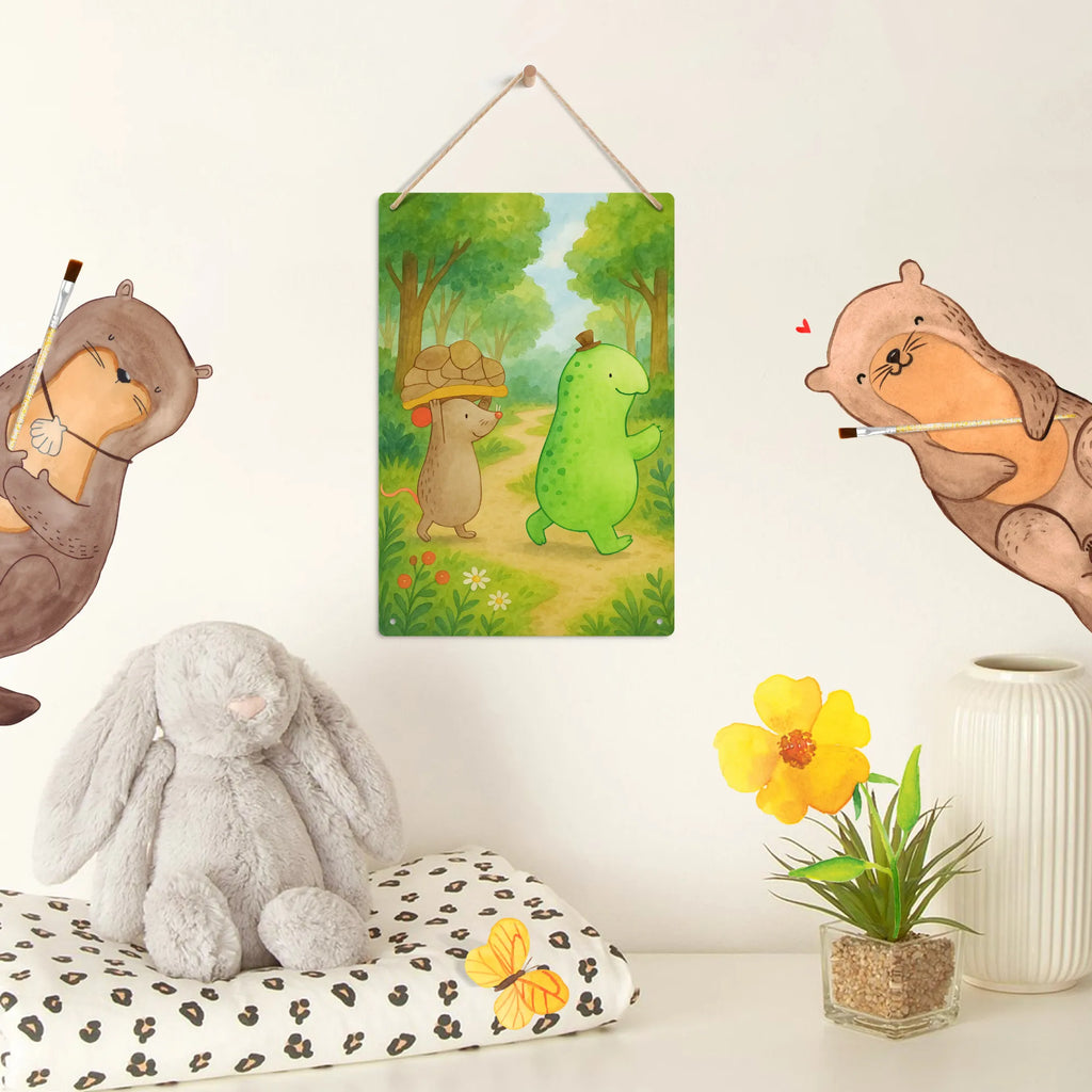 Metalowy szyld do malowania po numerach żółw mysz Design Skałka