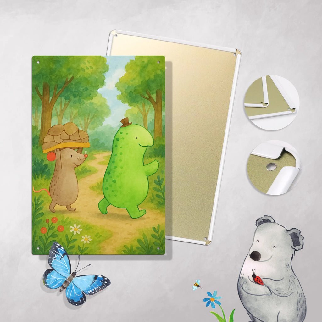 Metalowy szyld do malowania po numerach żółw mysz Design Skałka