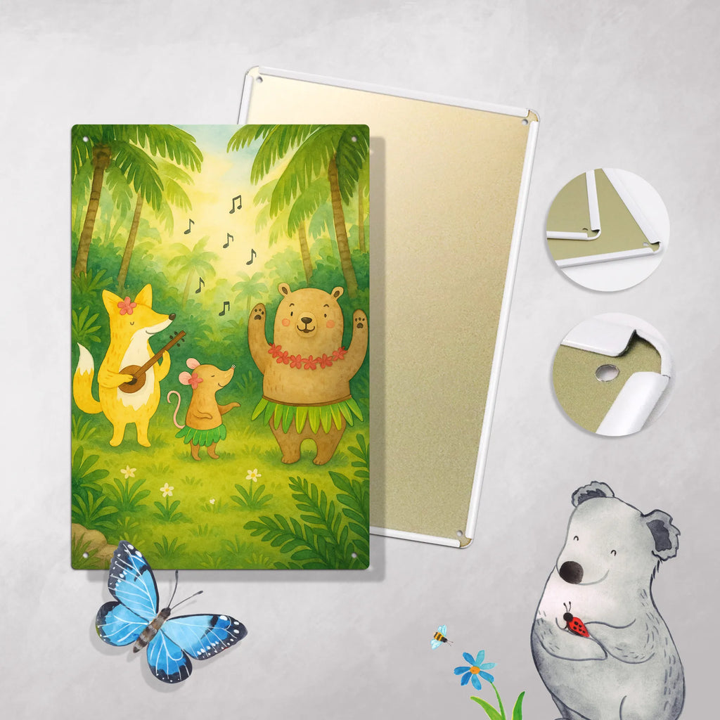 Metalowy szyld do malowania po numerach zwierzęta leśne Aloha Design Motywy zwierzęce, dobra energia, zabawne powiedzonka, zwierzęta