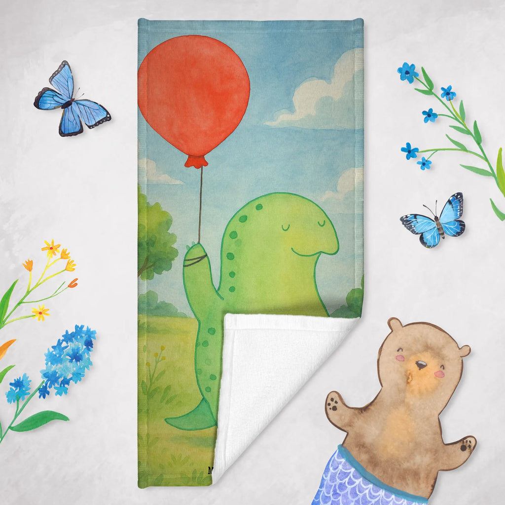 70 x 140 ręcznik żółw balon Design Duschtuch, Badetuch, Strandtuch, Saunatuch, Kinder Handtuch, Schildkröte, Schildkröten, Mutausbruch, Motivation, Motivationsspruch