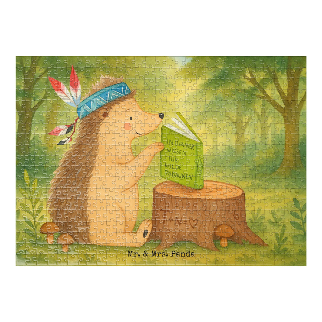 Puzzle Igel Federschmuck Design Puzzle, Waldtiere, Tiere, Igel, Indianer, Abenteuer, Lagerfeuer, Camping
