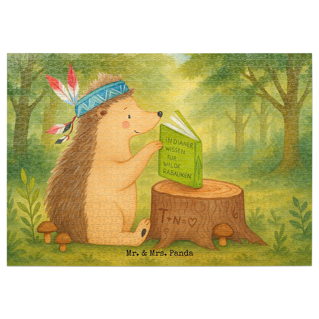 Puzzle Igel Federschmuck Design Puzzle, Waldtiere, Tiere, Igel, Indianer, Abenteuer, Lagerfeuer, Camping