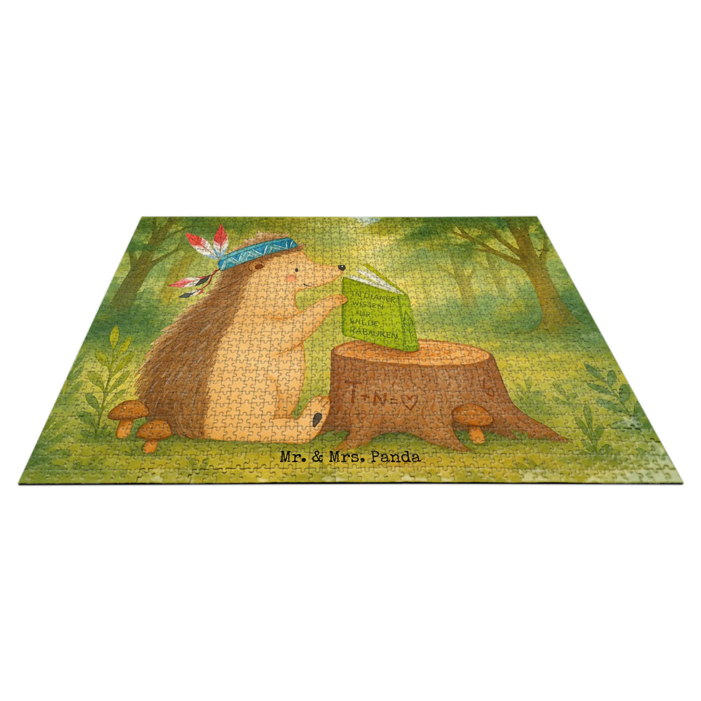 Puzzle Igel Federschmuck Design Puzzle, Waldtiere, Tiere, Igel, Indianer, Abenteuer, Lagerfeuer, Camping